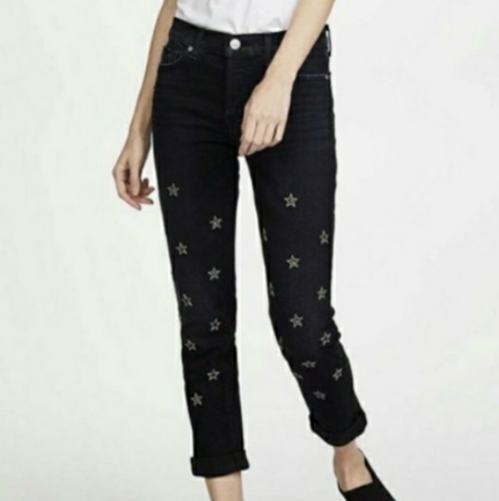 Hudson Cropped Cuffed Jeans